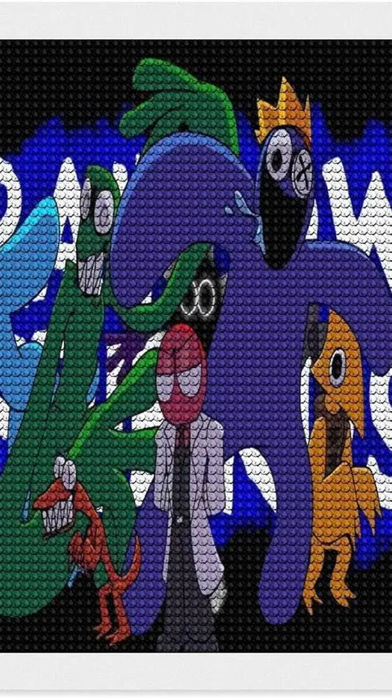 ai character: rainbow friends  background