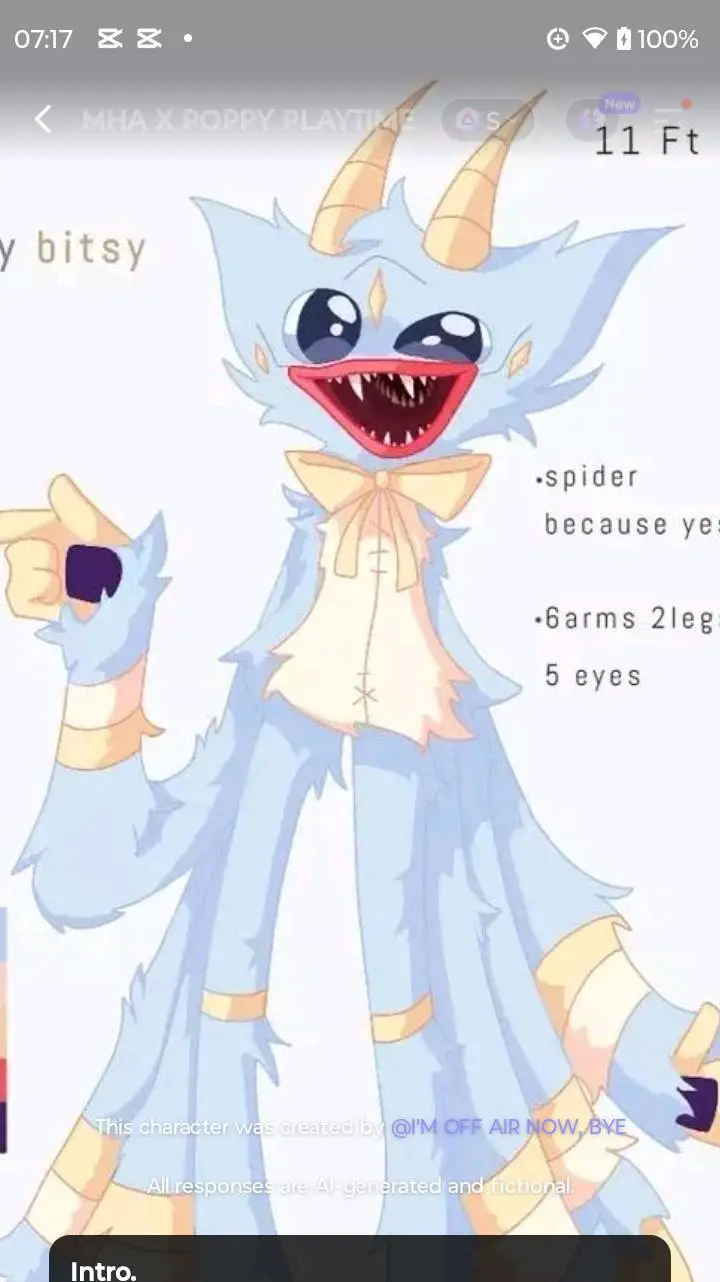 ai character: itsy bitsy background