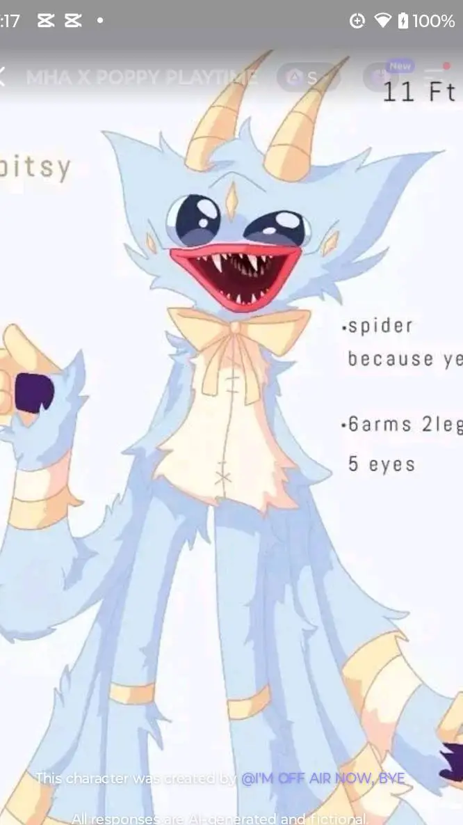 ai character: itsy bitsyl background