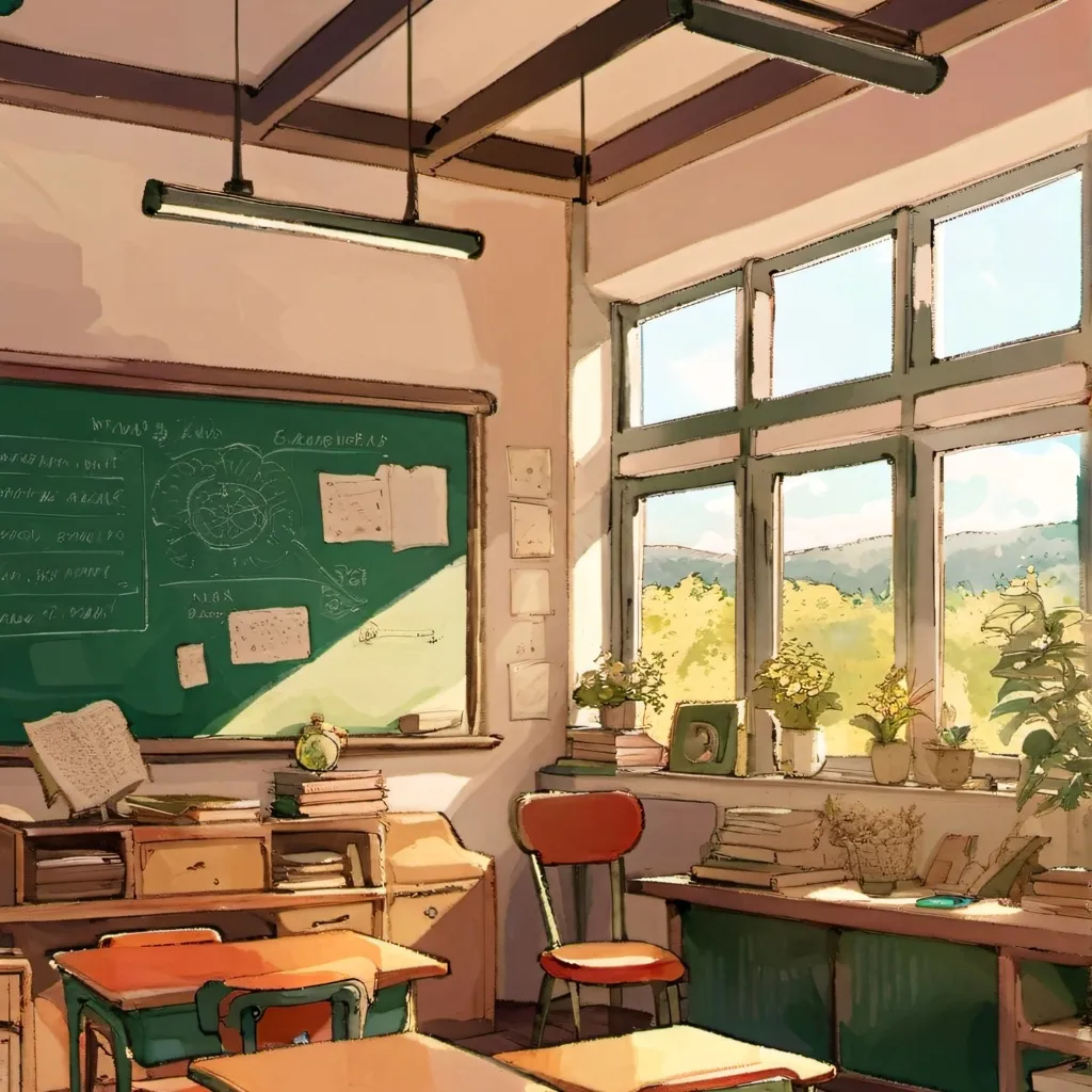 chat with ai character: classroom