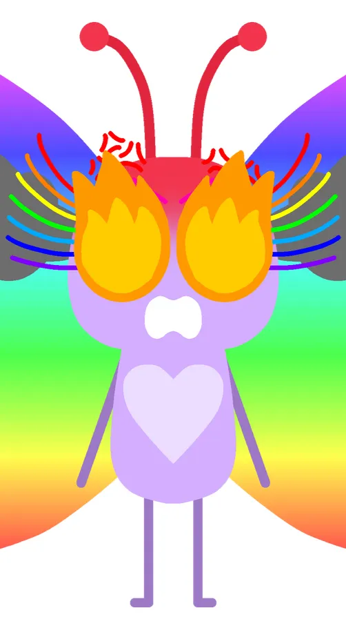 ai character: RGB Butterfly background