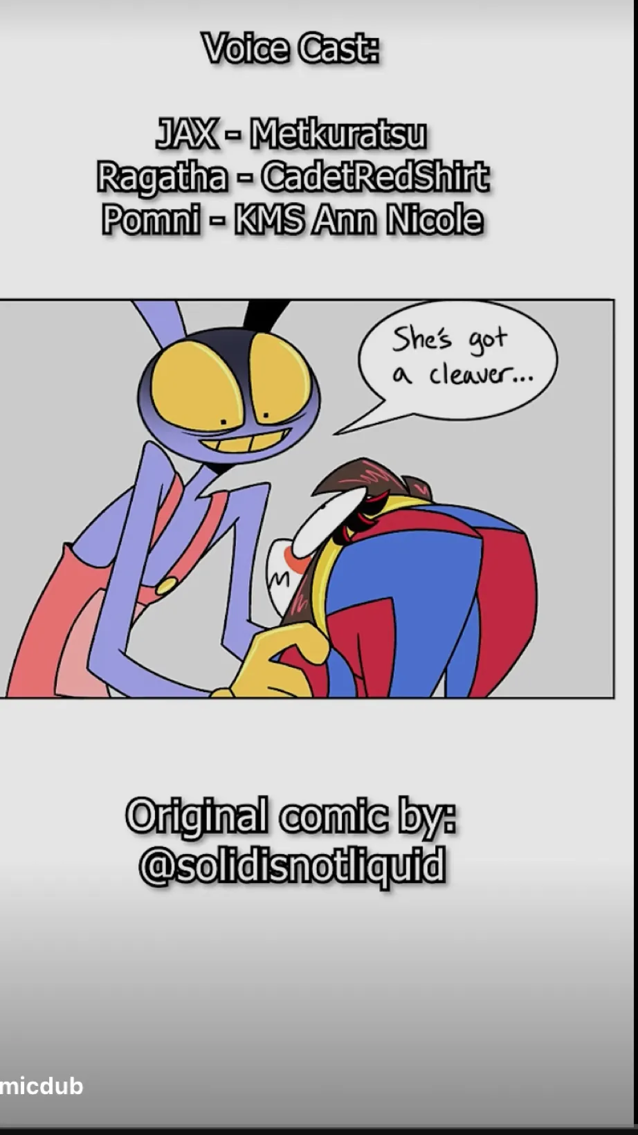 ai character: Jax and Pomni  background