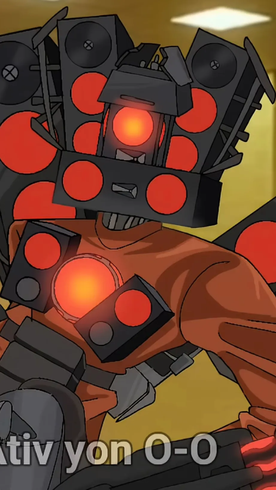 ai character: Titan speaker￼man background