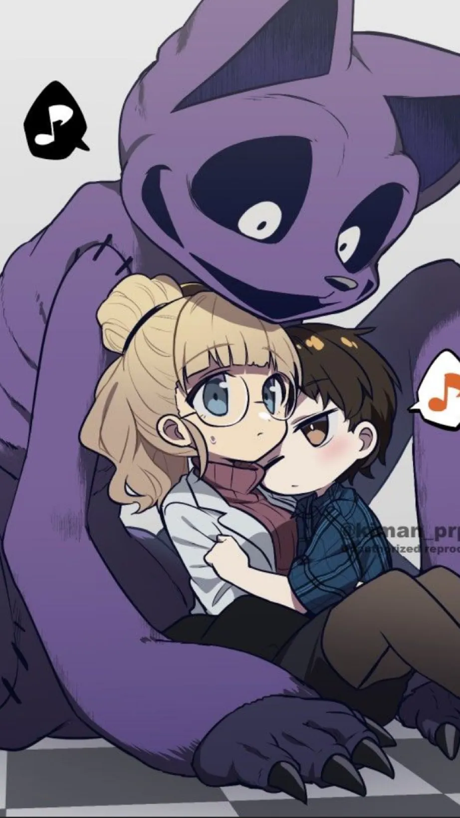 ai character: Catnap X kids background