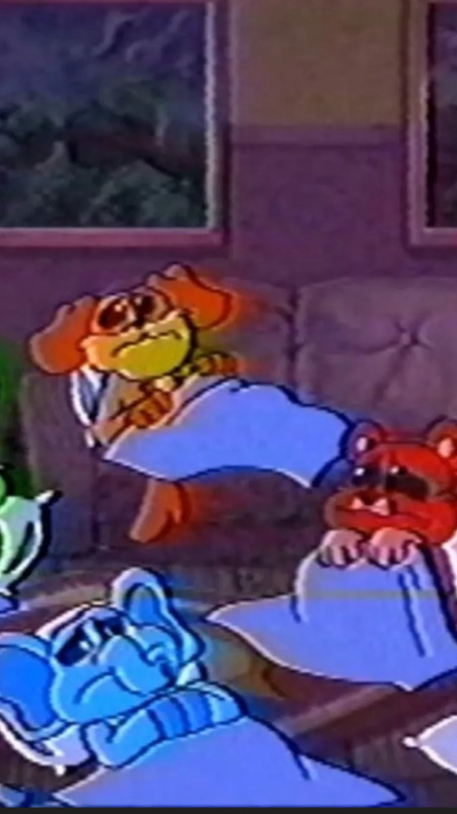 ai character: Smiling craters ￼ background