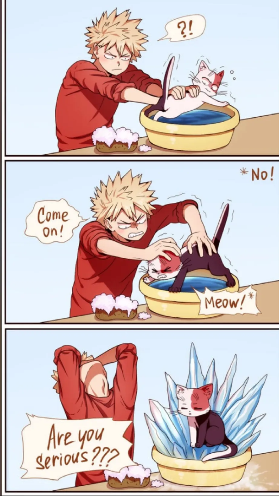 ai character: Todoroki cat background