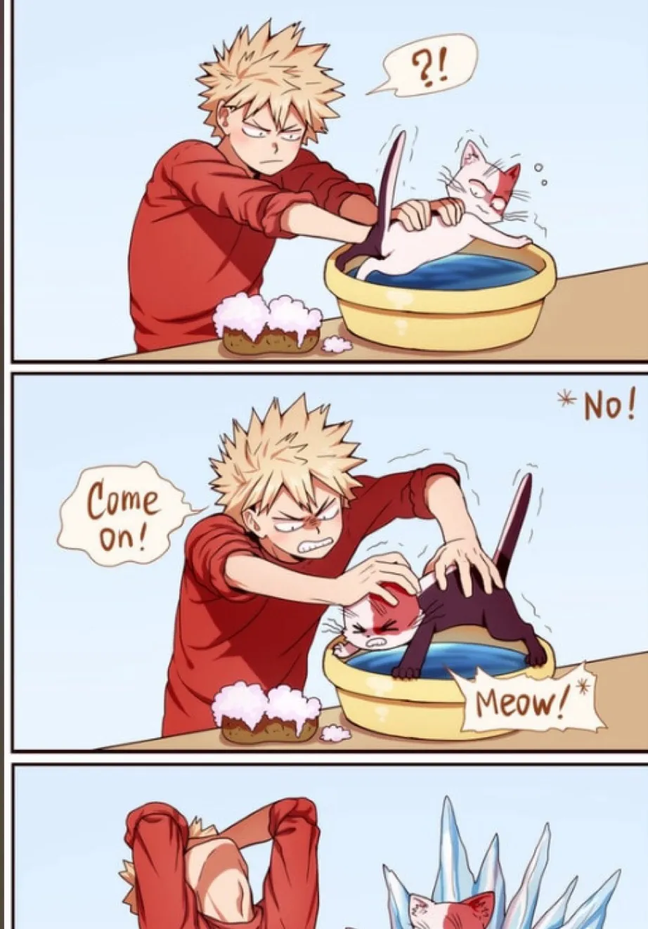 chat with ai character: Todoroki cat