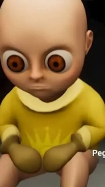 ai character: baby yellow background