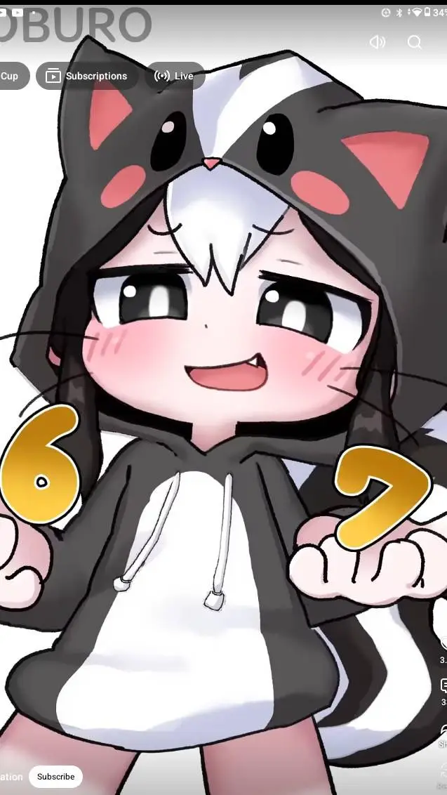 ai character: skunk girl background