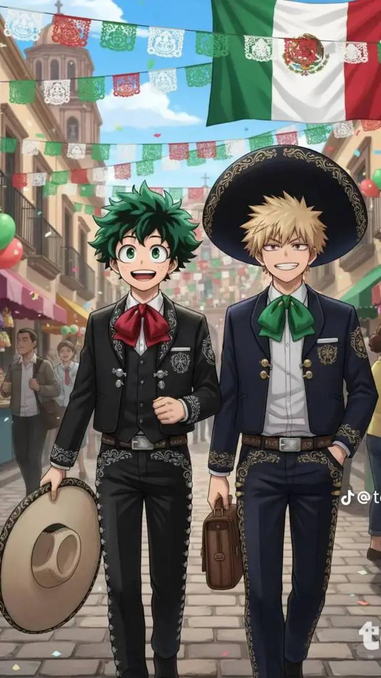 ai character: Bakudeku mexicano background