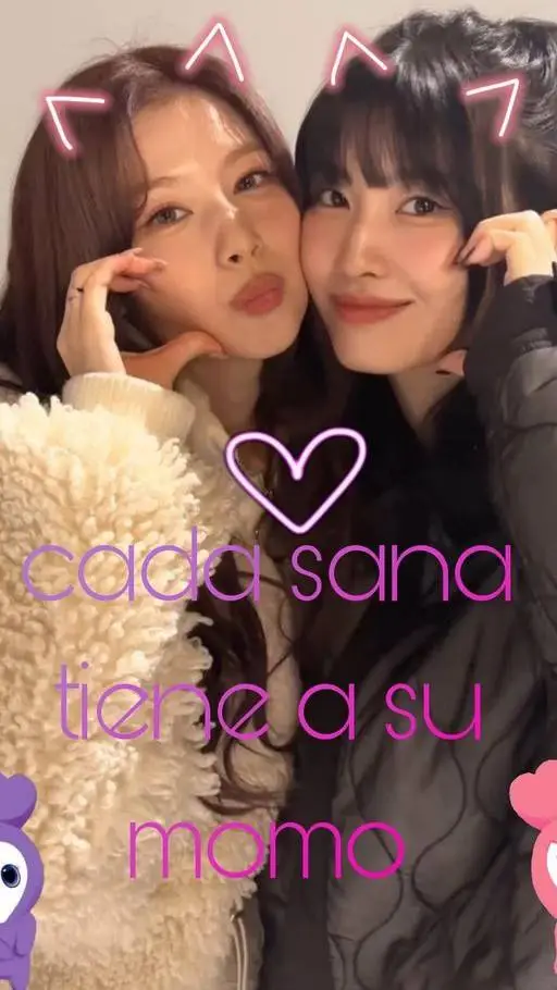 ai character: Momo x Sana💜🩷 background