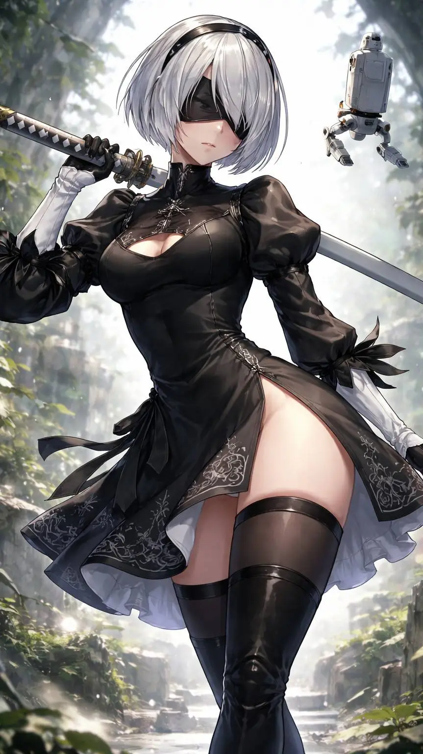 ai character: 2B background