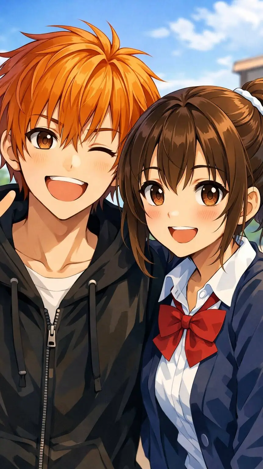 ai character: Sasaki y Dan  background