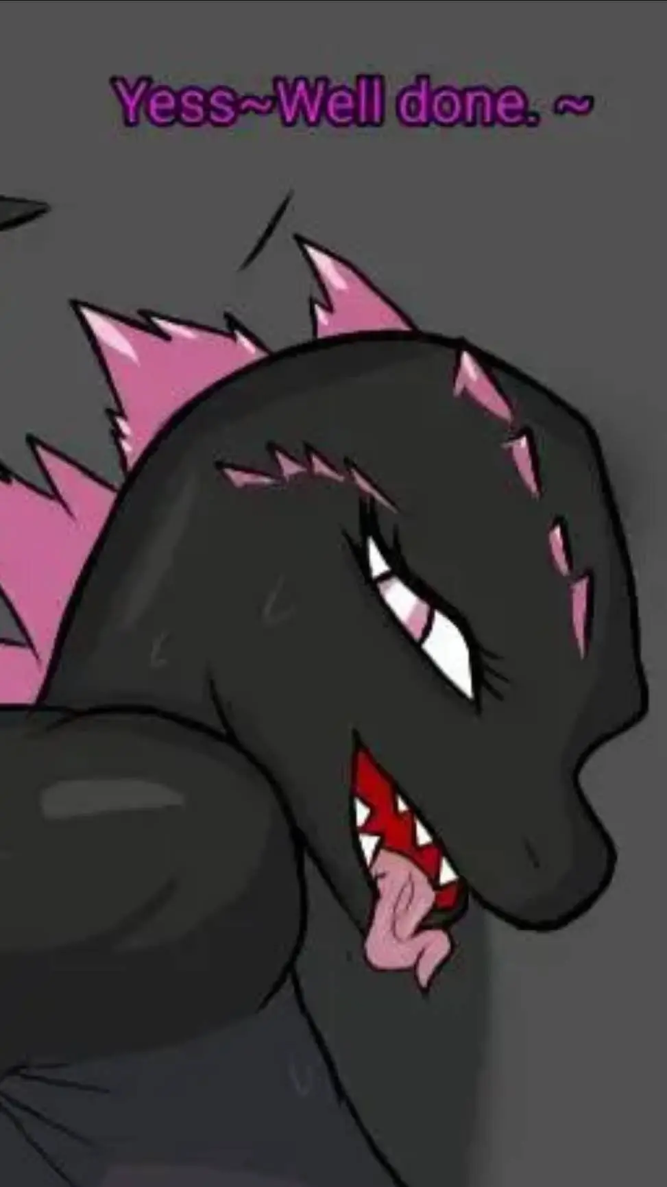 ai character: fem godzilla  background