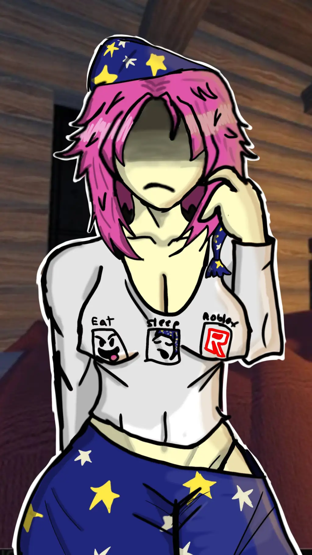 ai character: Sleeper Jane Doe  background
