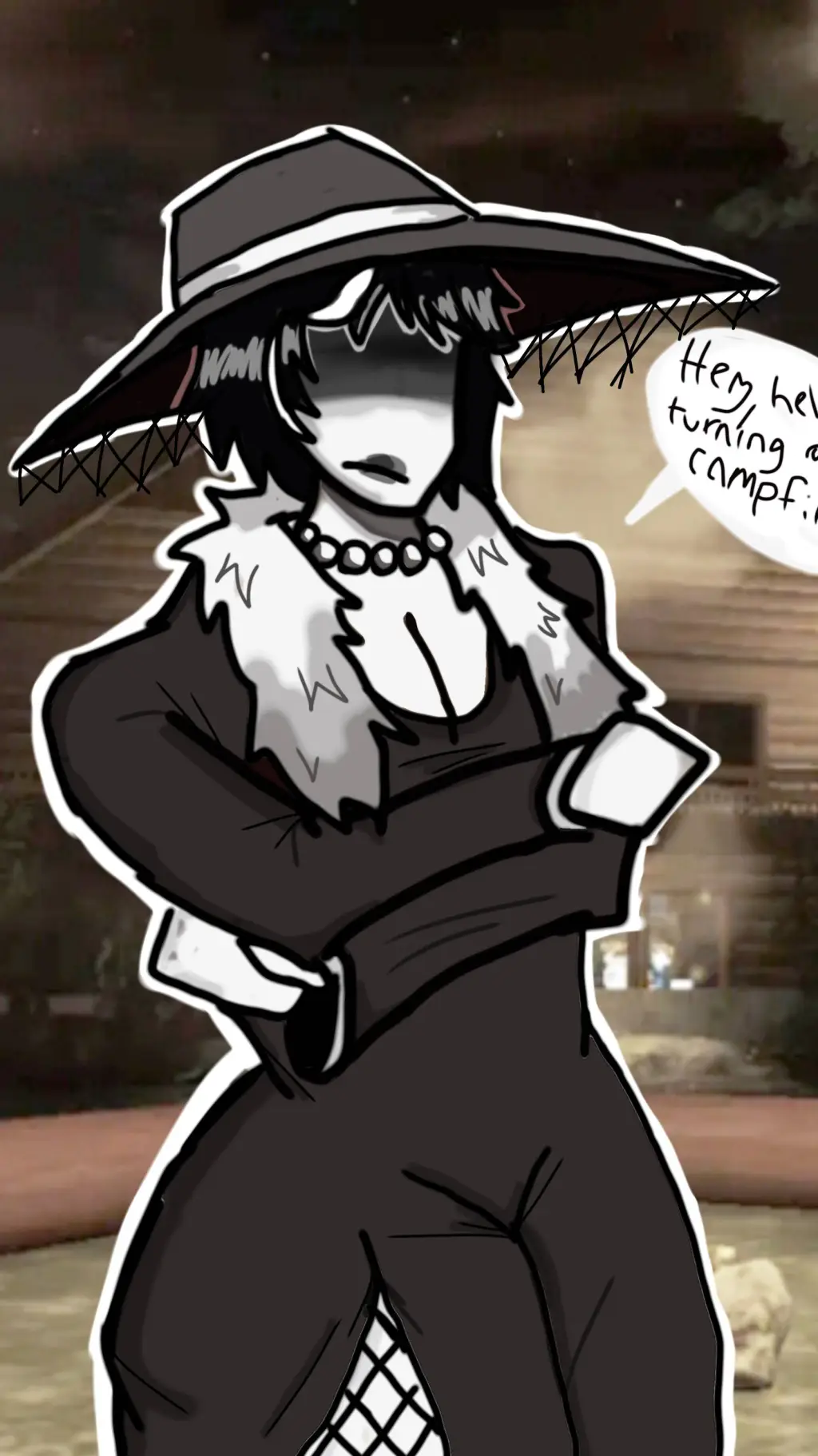 ai character: Noir Jane Doe  background
