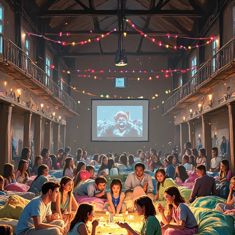 chat with ai character: Class sleepover 