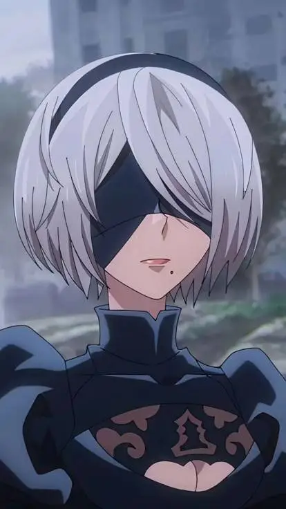 ai character: 🖤🤍2B🤍🖤 background