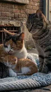 ai character: familia gato 2  background