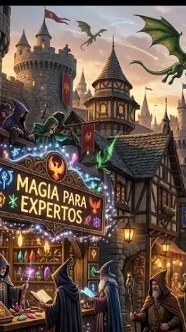 ai character: ciudad magia  background