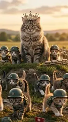 ai character: guerra gatito background