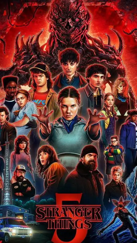 ai character: Stanger things 5  background