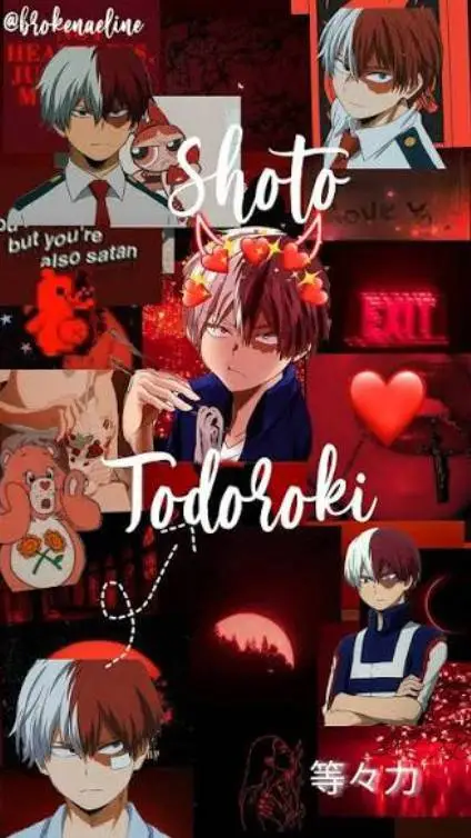 ai character: Shoto Todoroki  background