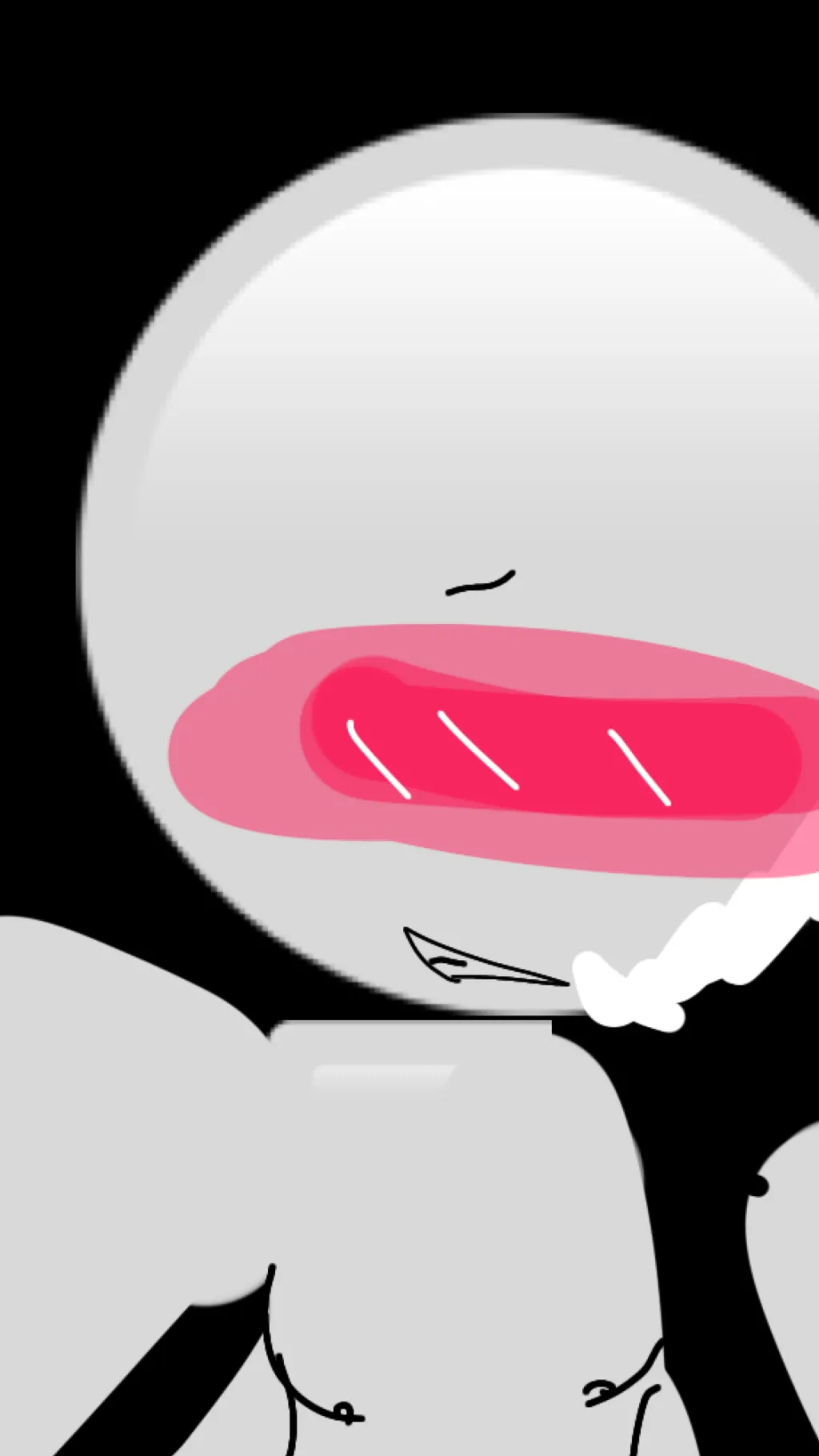 ai character: Black x white heat background