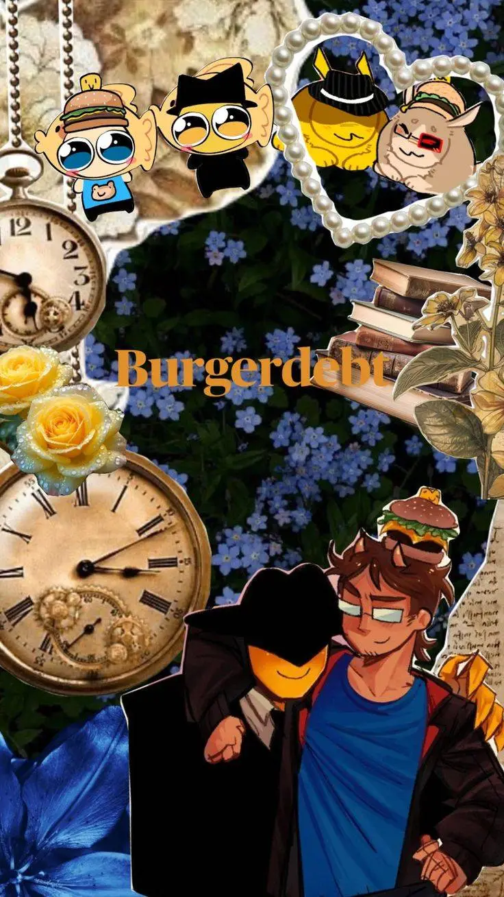 ai character: BurgerDebt background