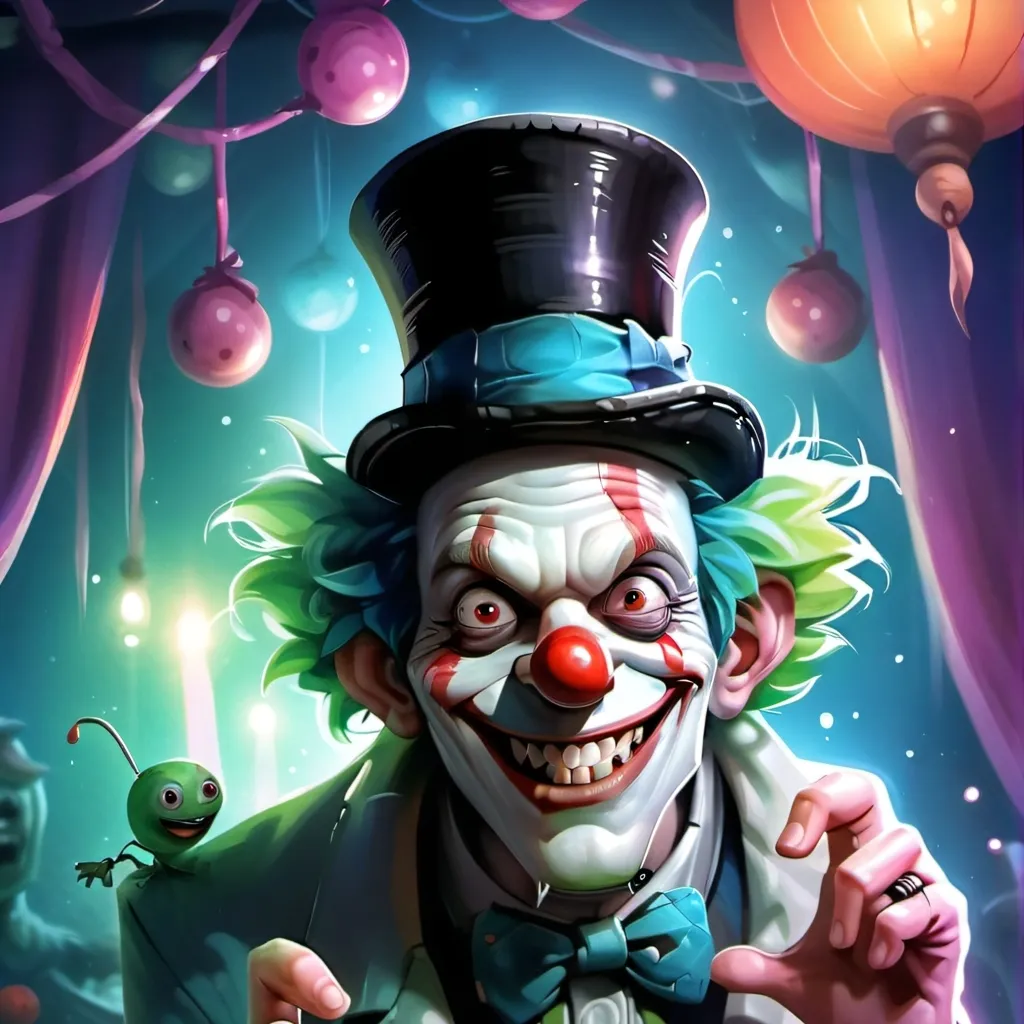 chat with ai character: creepy clown