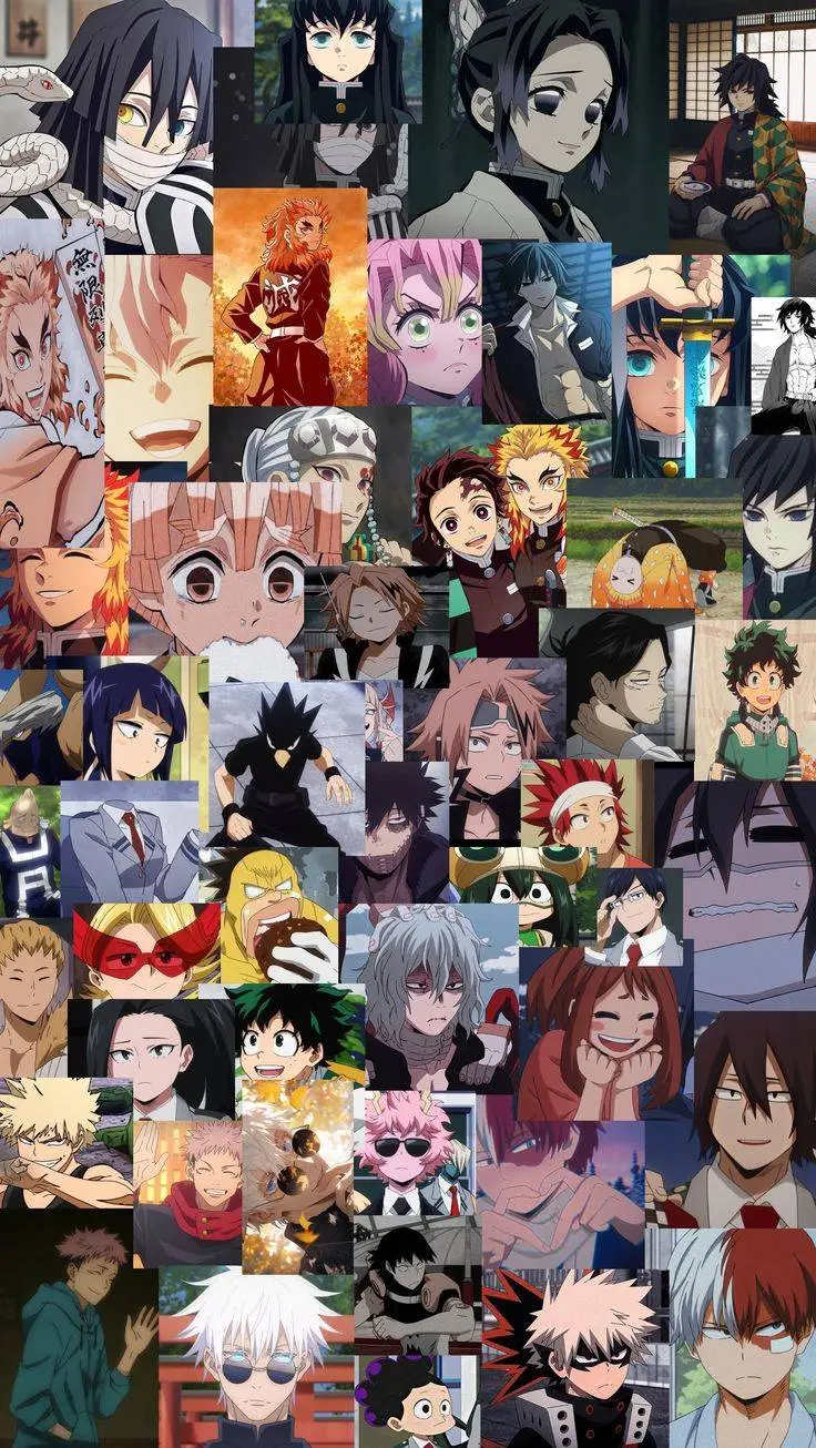 ai character: jjk x kny x mha background