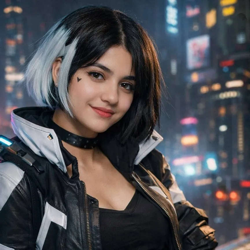 chat with ai character: cyberpunk girl