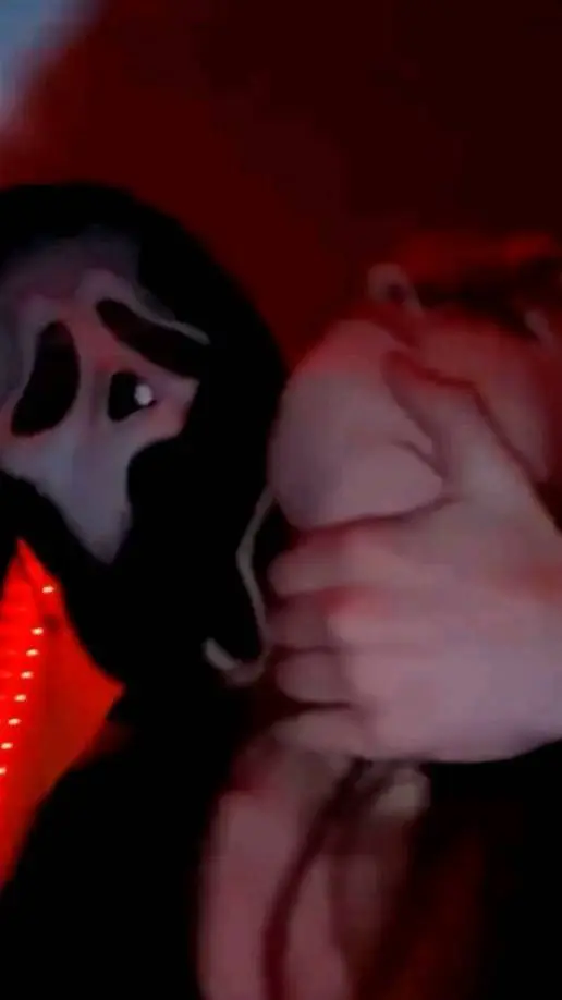 ai character: dark ghost face  background