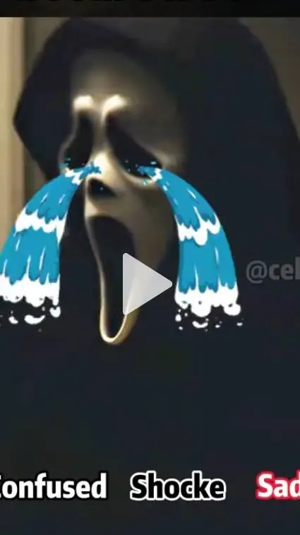 ai character: sad ghost face  background