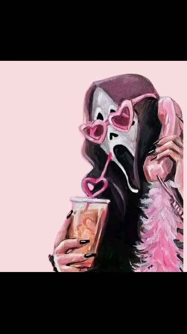 ai character: idk ghost face gf background