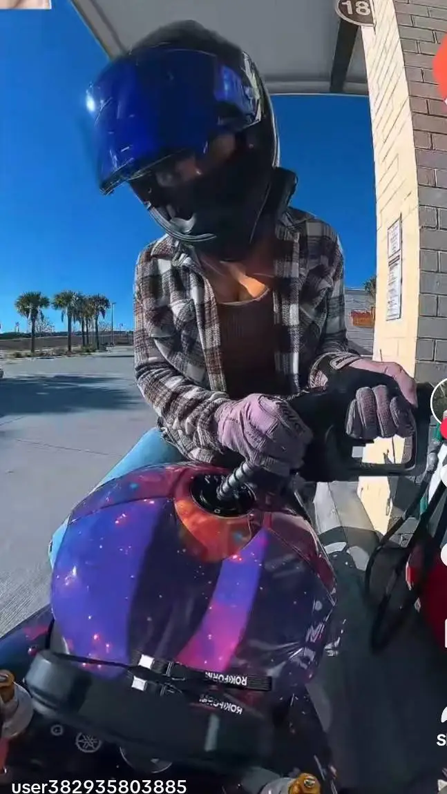 ai character: biker girl  background