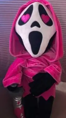 ai character: ghost face  background