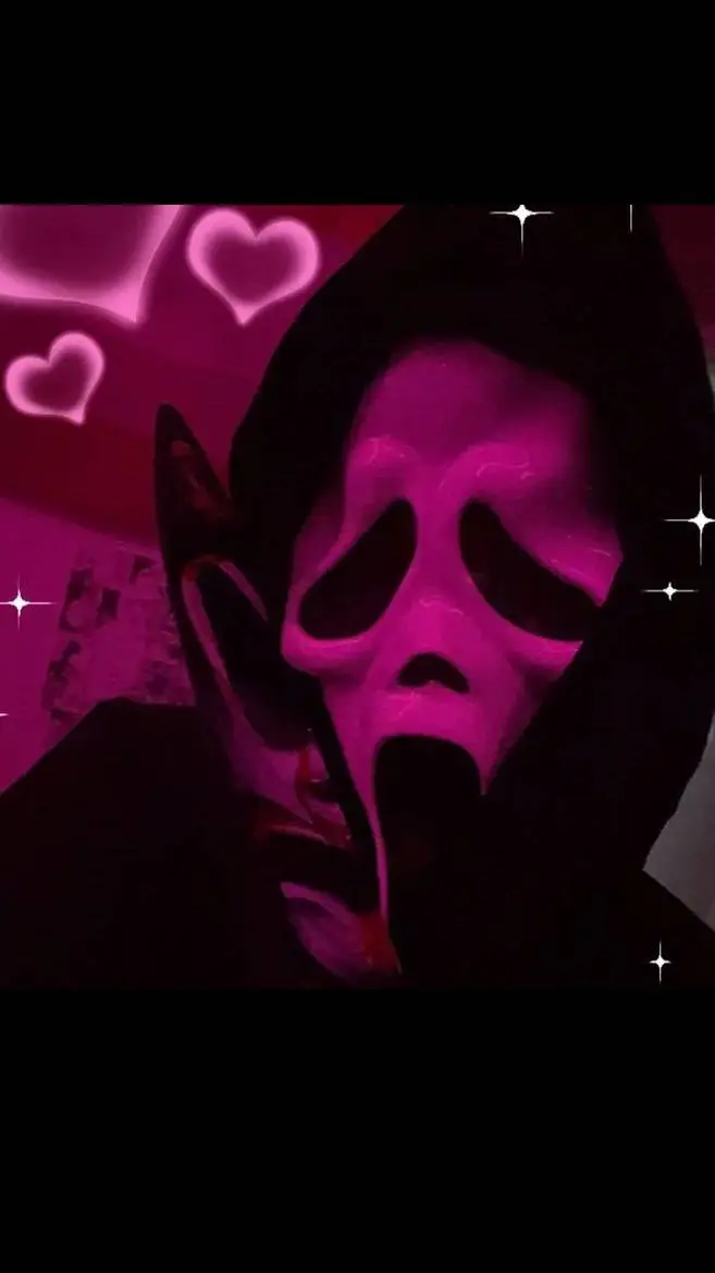 ai character: ghost face girl  background