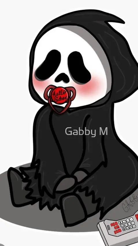 ai character: baby ghost face  background