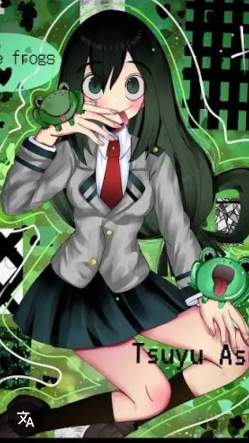 ai character: Tsuyu Asui background
