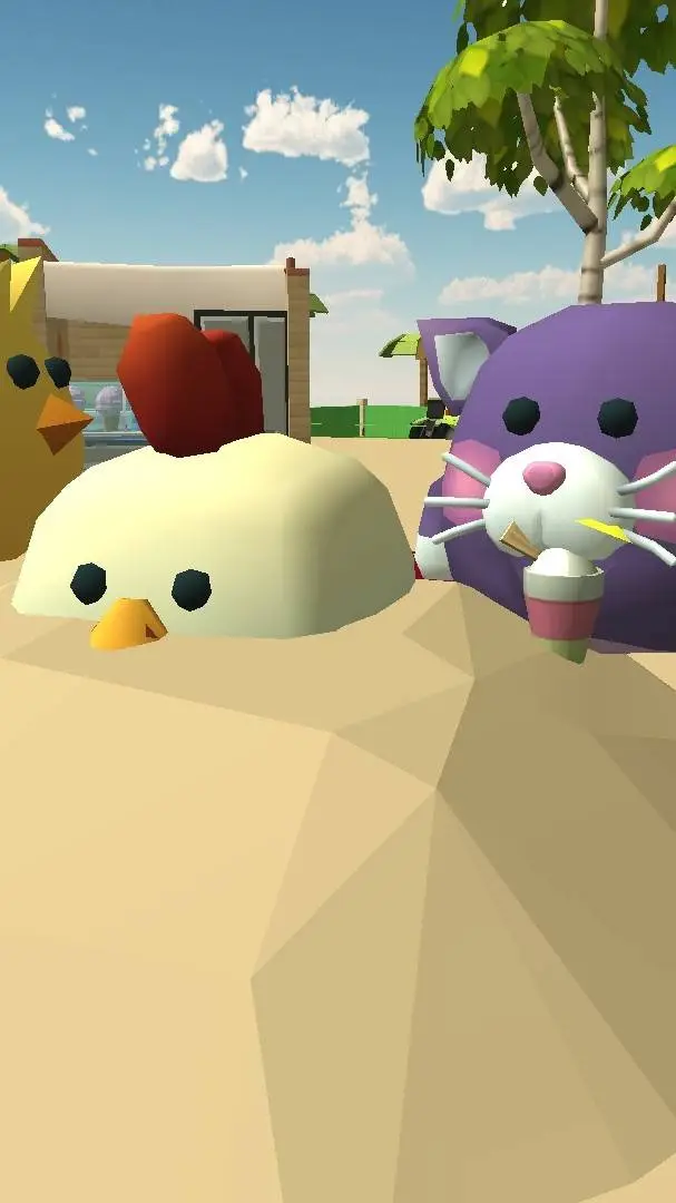 ai character: chickengunbeach background