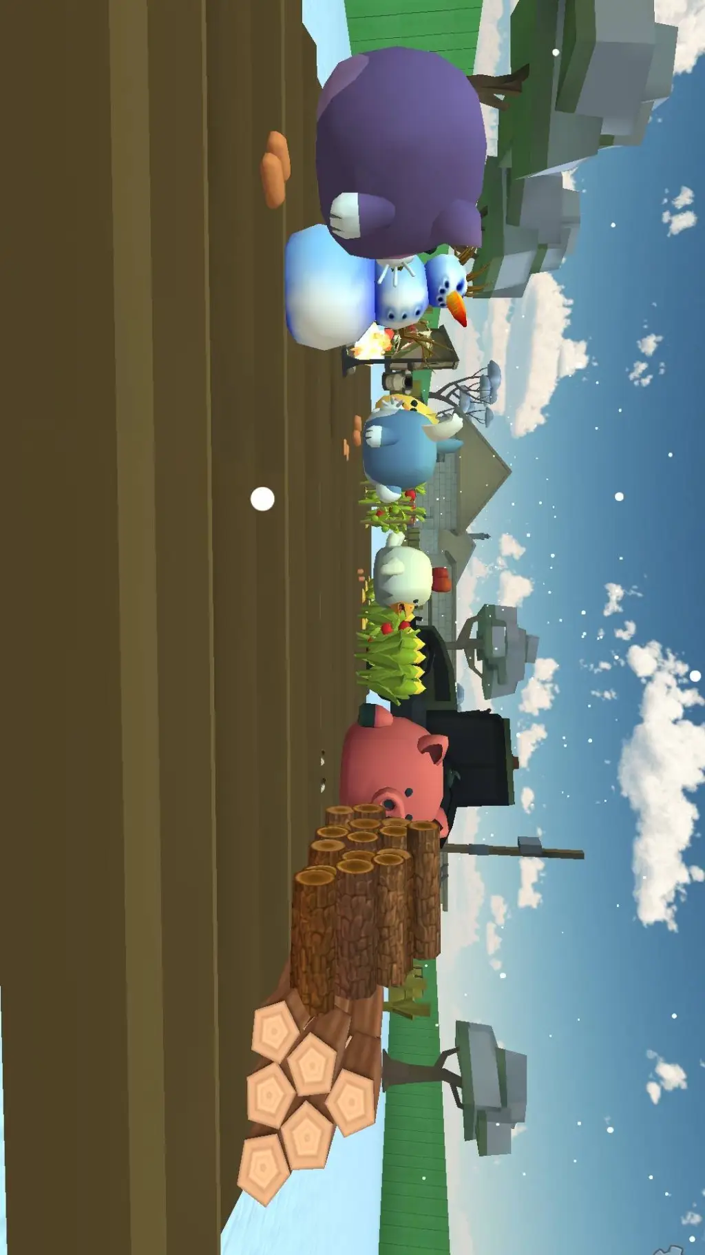ai character: chickengunChristma background
