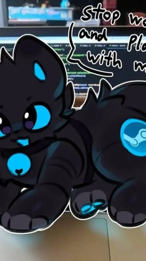 ai character: steam furry  background