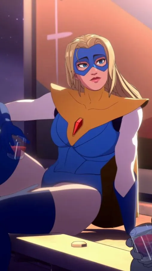 ai character: BLONDE BLAZER background