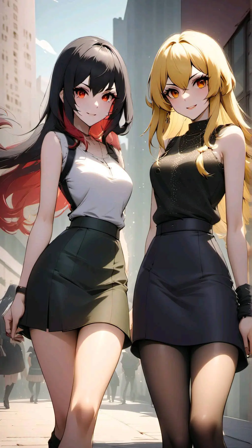 ai character: Sarah and bella background