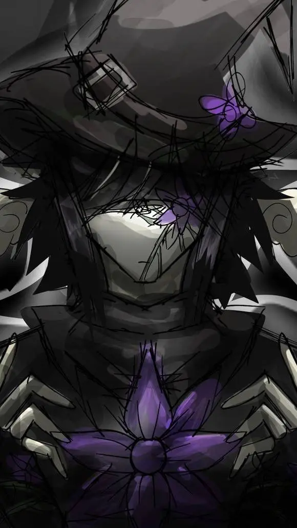ai character: Azure 🖤💜 background