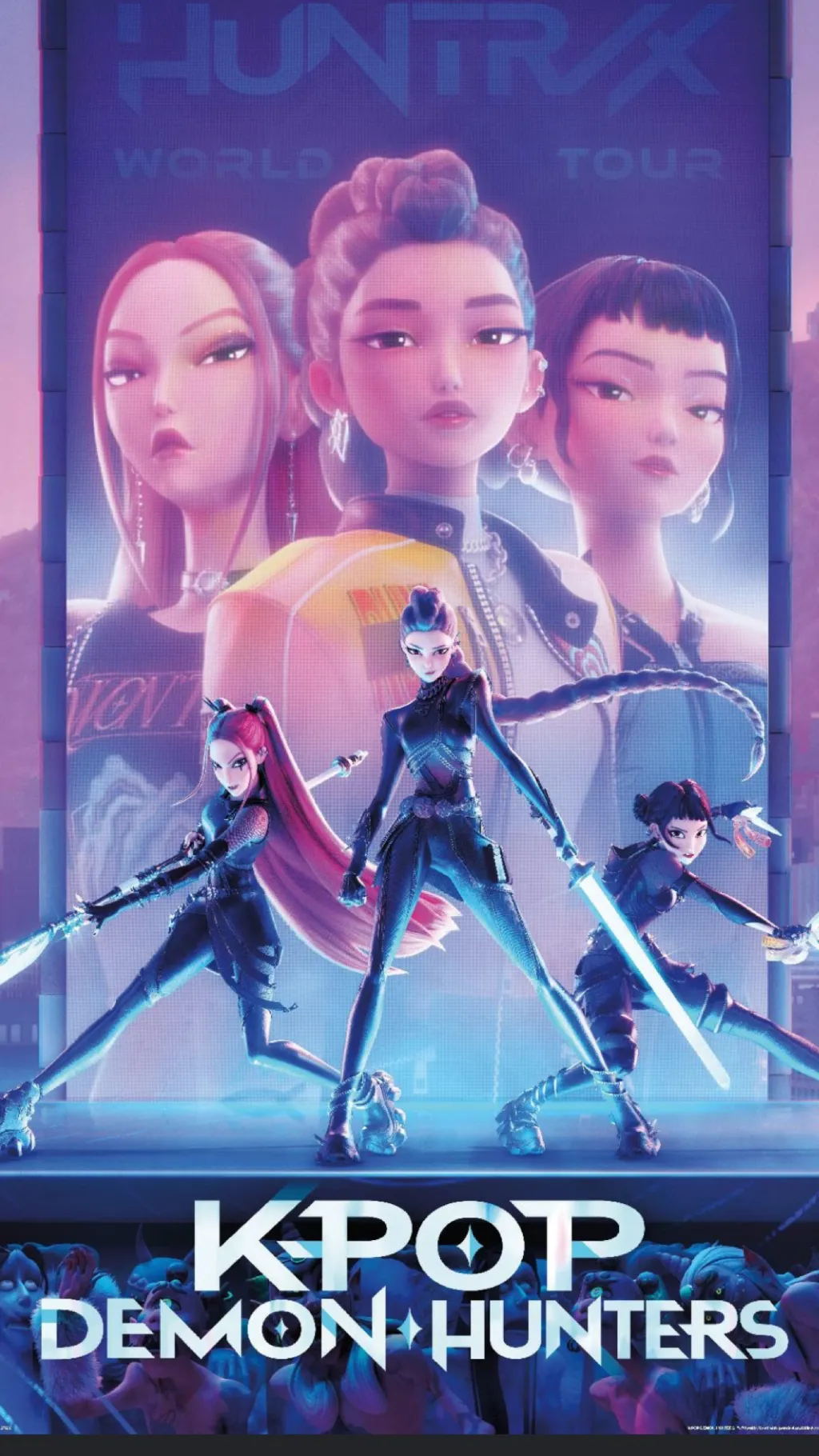 ai character: Kpop demon hunters background