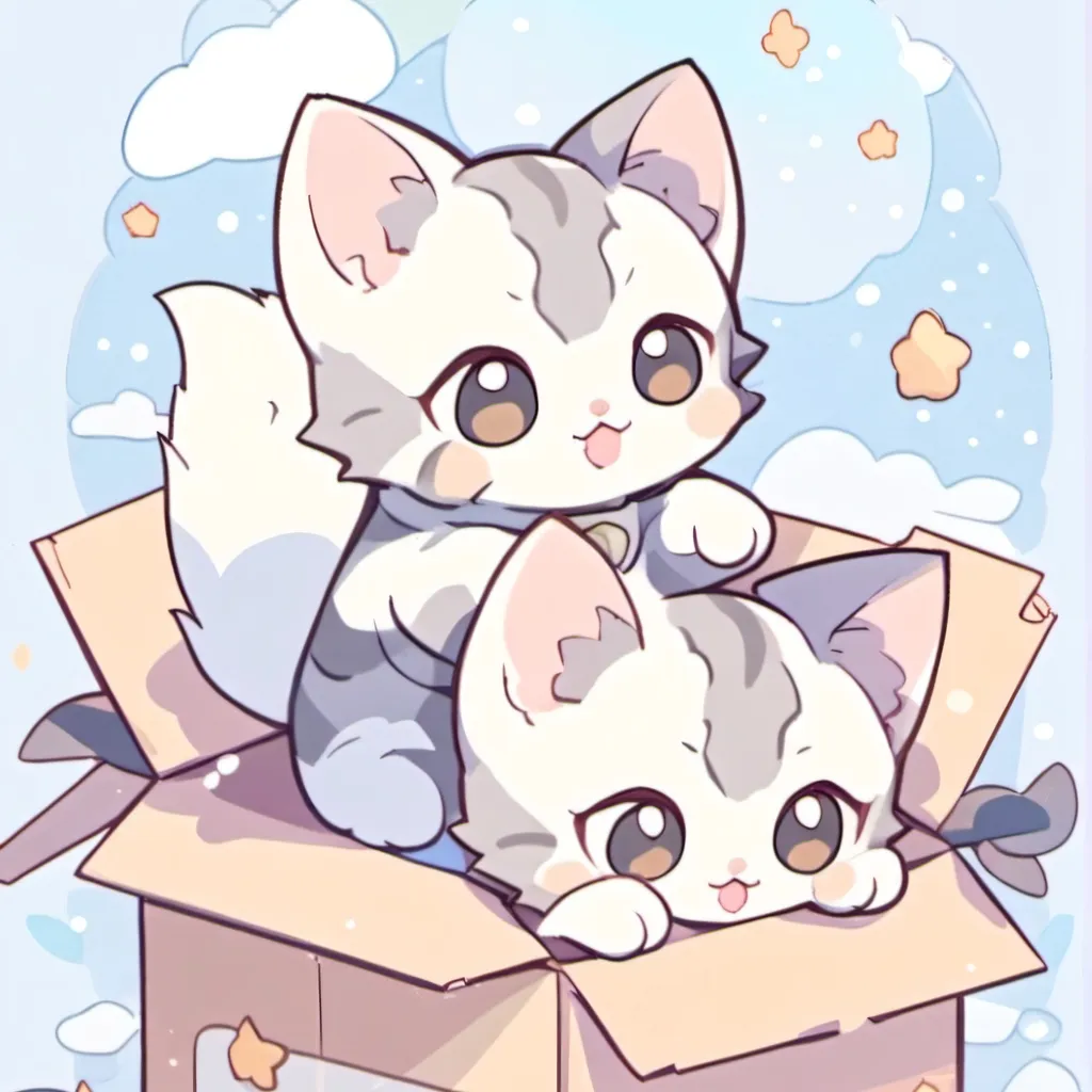 chat with ai character: 2 grey kittens