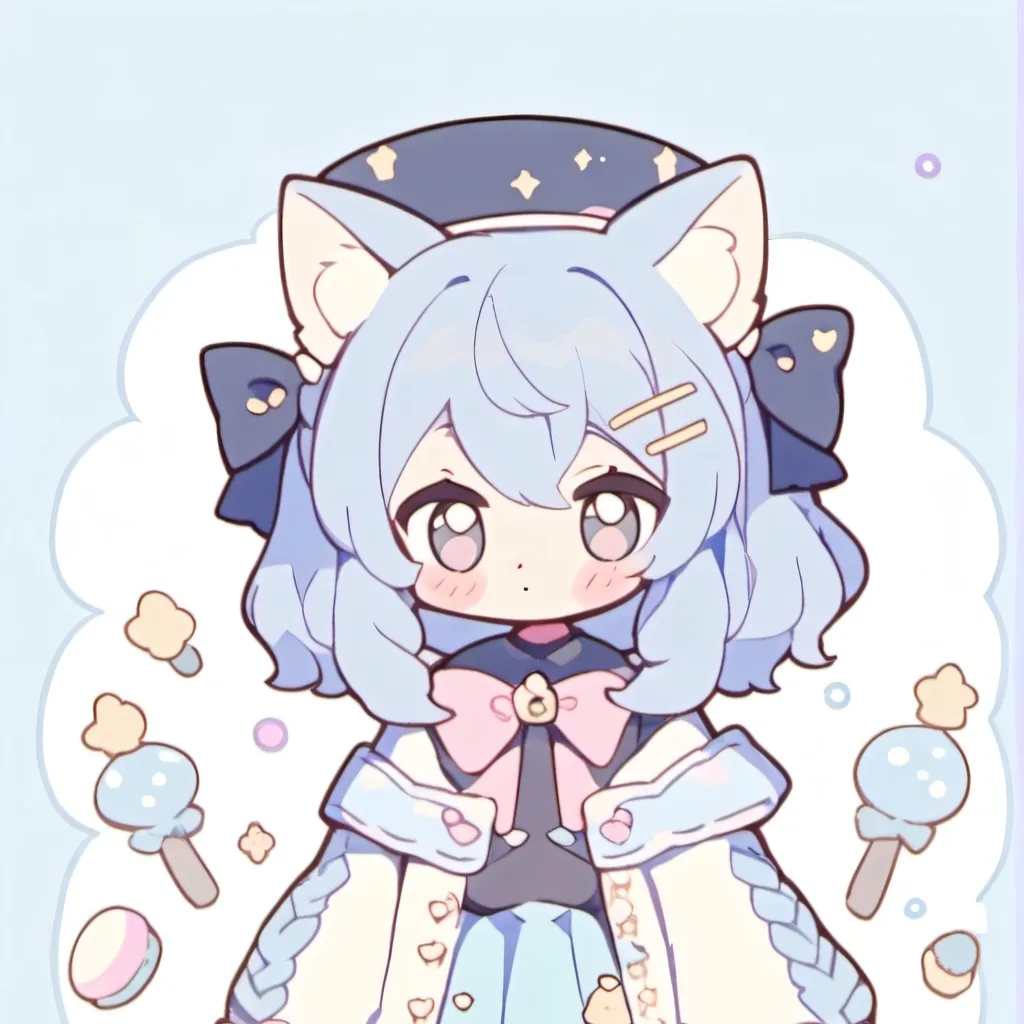 chat with ai character: blue cat-girl