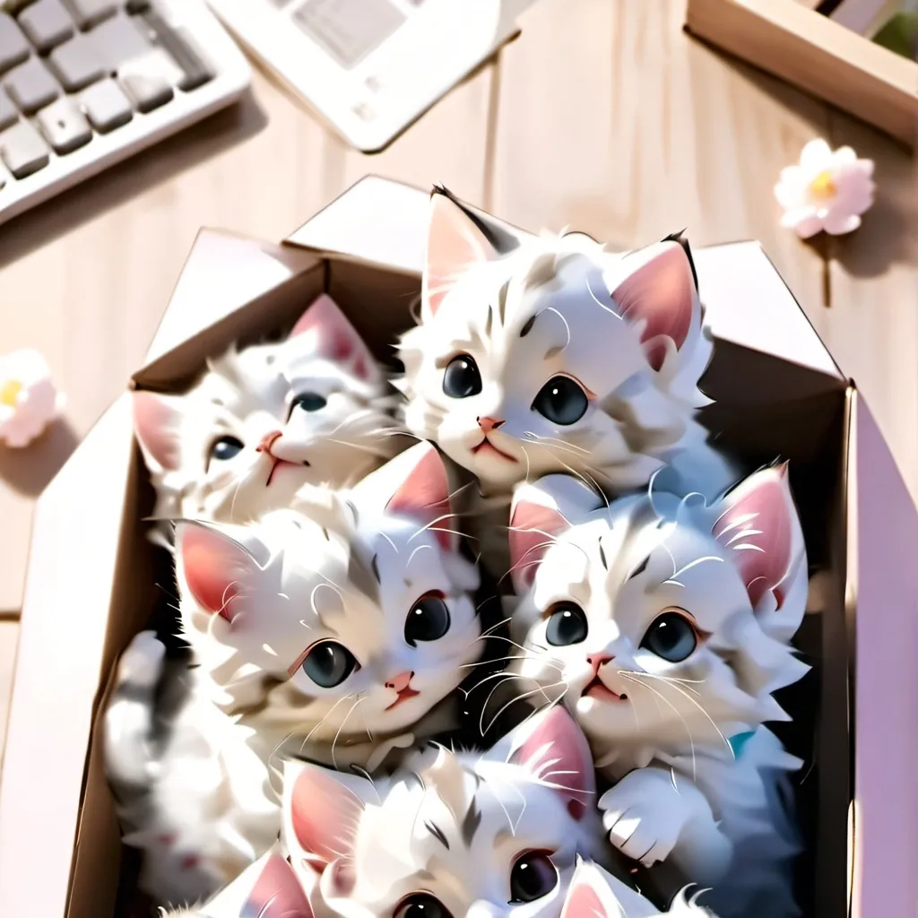 chat with ai character: 7 kittens